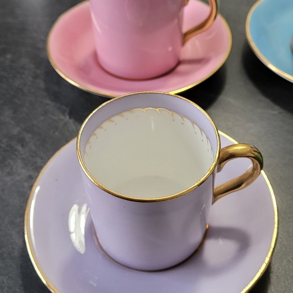 Allerton's Old English Bone China Pastel Demitasse - Picture 3 of 6